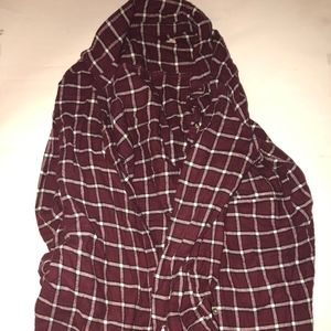 Maroon Hollister Flannel
